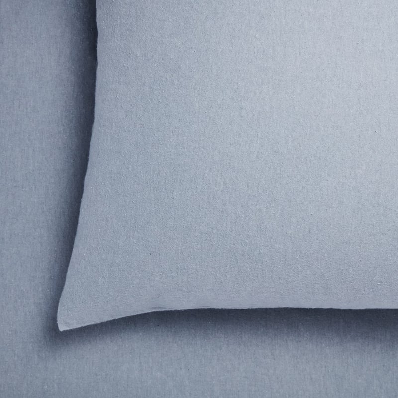 Flannelette Dusty Blue Sheet Set + Pillowcases