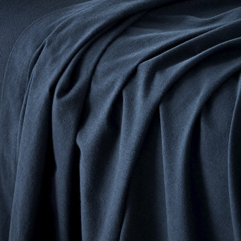 Flannelette Navy Sheet Set + Pillowcases