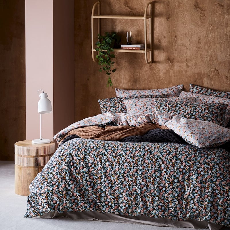 Printed Flower Bomb Flannelette Quilt Cover Set + Pillowcases