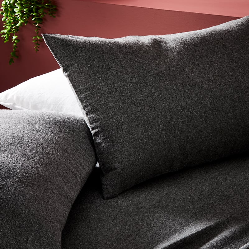 Super Soft Brushed Charcoal Flannelette Sheet Separates