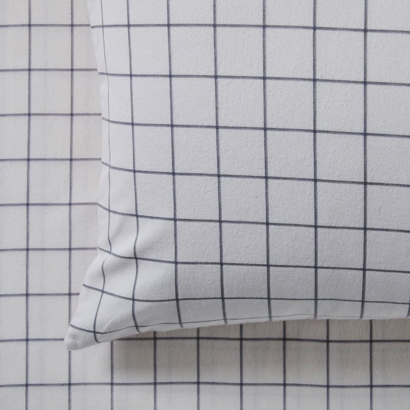 Printed Flannelette Grid Sheet Set