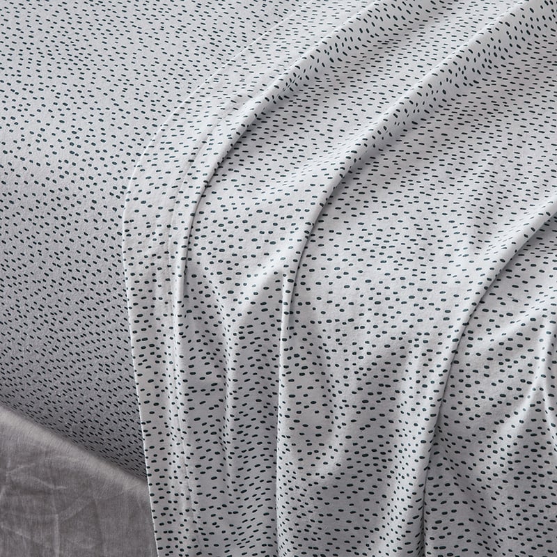 Printed Flannelette Sage Fleck Sheet Set
