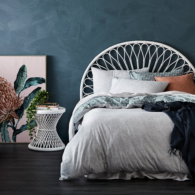 Printed Flannelette Sage Spot Quilt Cover Set