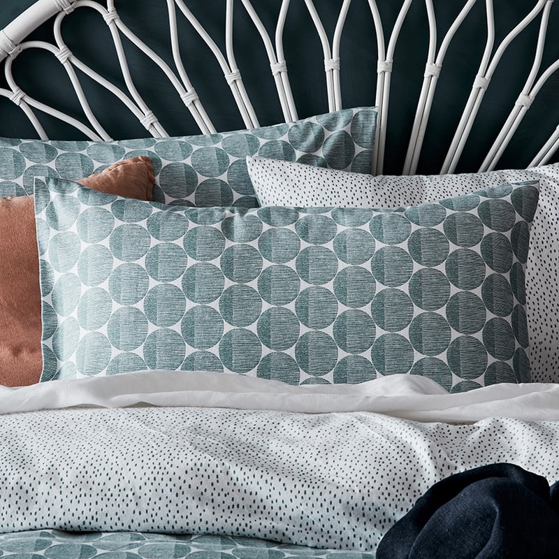 Printed Flannelette Sage Spot Quilt Cover Set