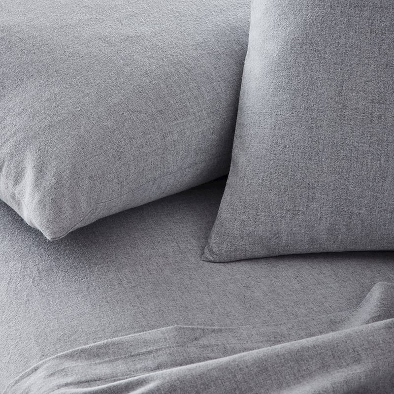 Super Soft Brushed Flannelette Silver Sheet Separates