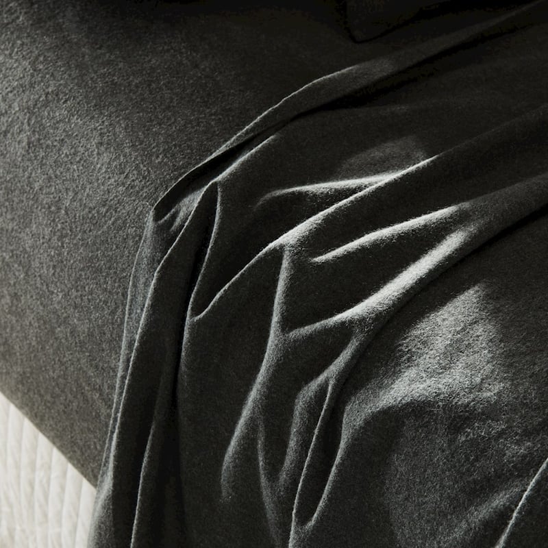 Super Soft Brushed Flannelette Charcoal Sheet Separates + Pillowcases