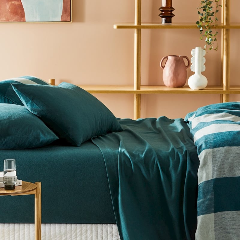 Super Soft Brushed Flannelette Pine Sheet Separates