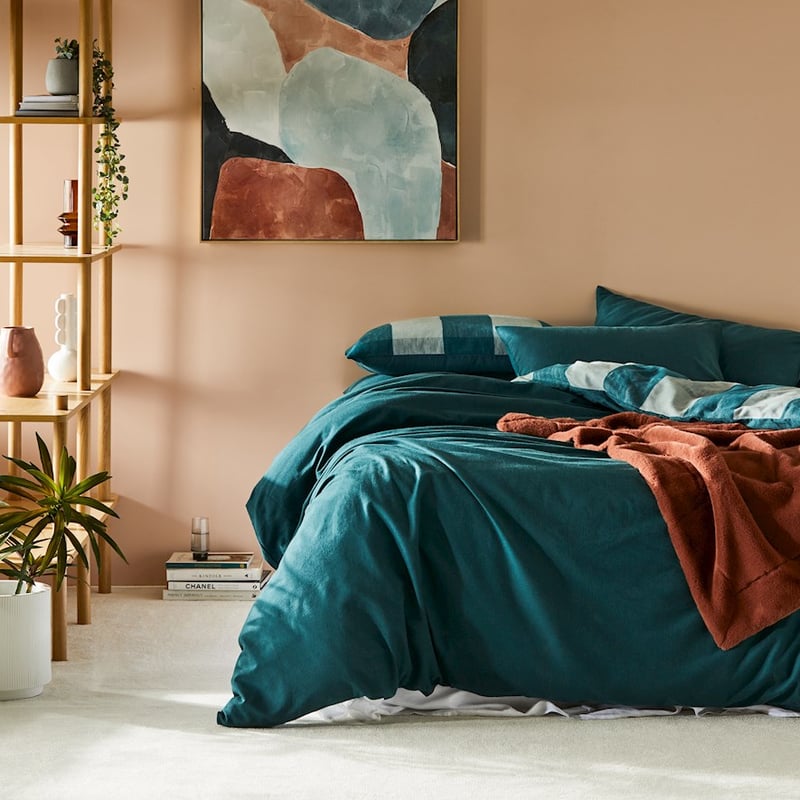 Super Soft Brushed Flannelette Pine Check Quilt Cover + Pillowcases