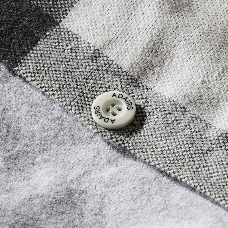 Super Soft Brushed Flannelette Silver Check Quilt Cover + Pillowcases