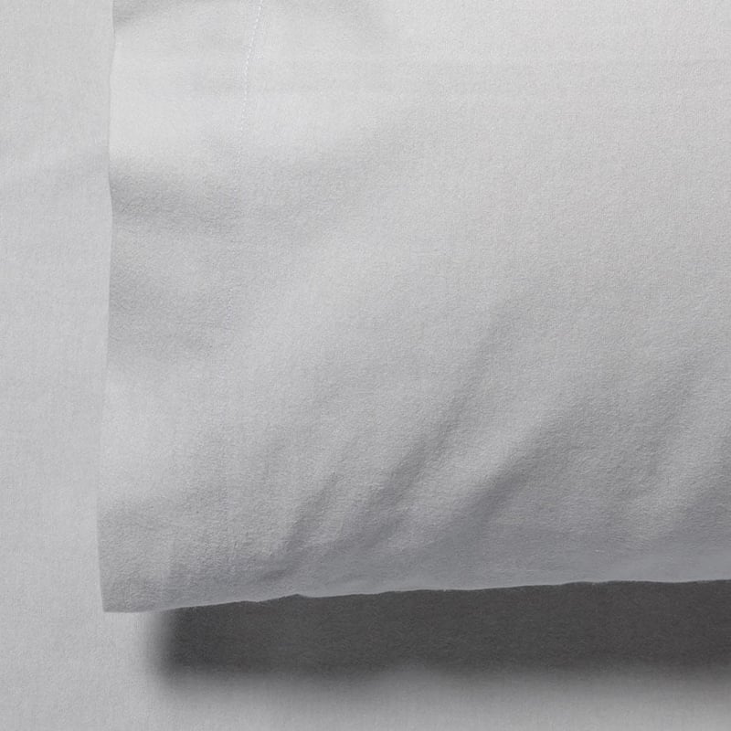 Plain Dye Flannelette Grey Sheet Set