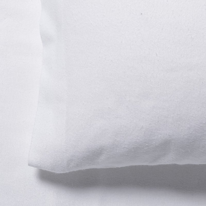 Plain Dye Flannelette White Sheet Set