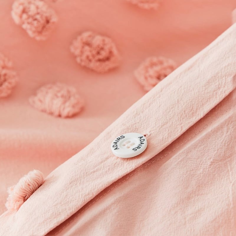 Logan Chenille Pink Quilt Cover Set