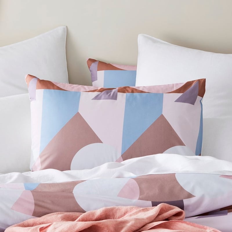 Geo Pink Quilt Cover Set