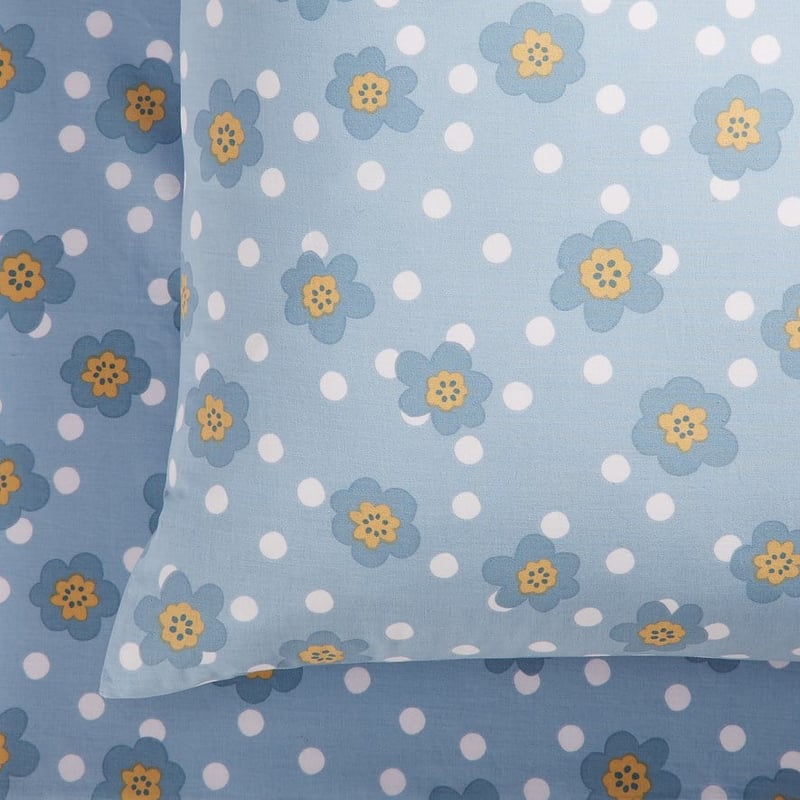 Perfect Cotton Percale Sage Floral Sheet Set