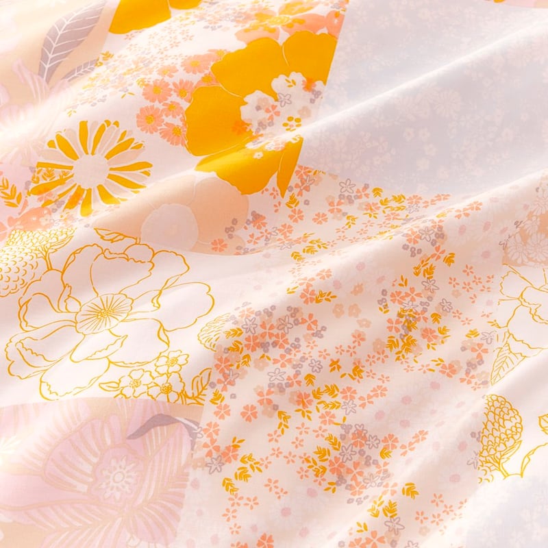 Sophia Patchwork Mustard Quilted Quilt Cover Set