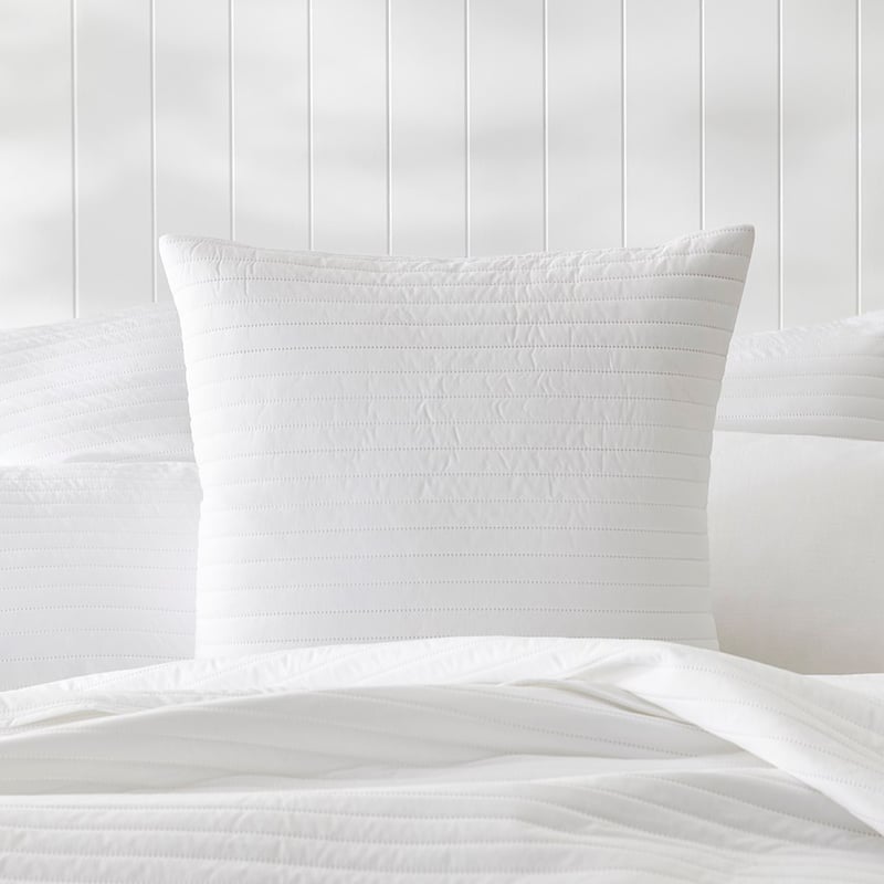 Maverick White Quilted Microfibre Coverlet Set