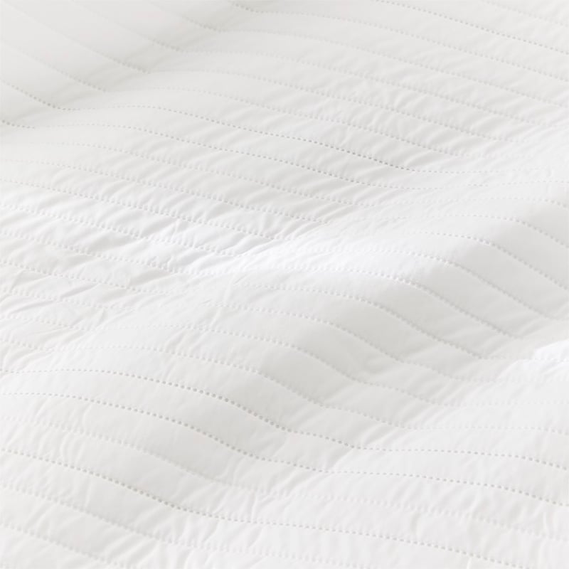 Maverick White Quilted Microfibre Coverlet Set