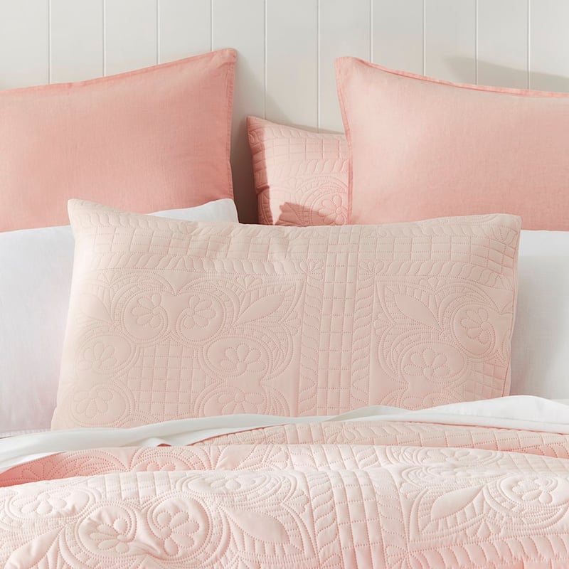 Mabel Rose Pink Quilted Microfibre Quilt Cover Set
