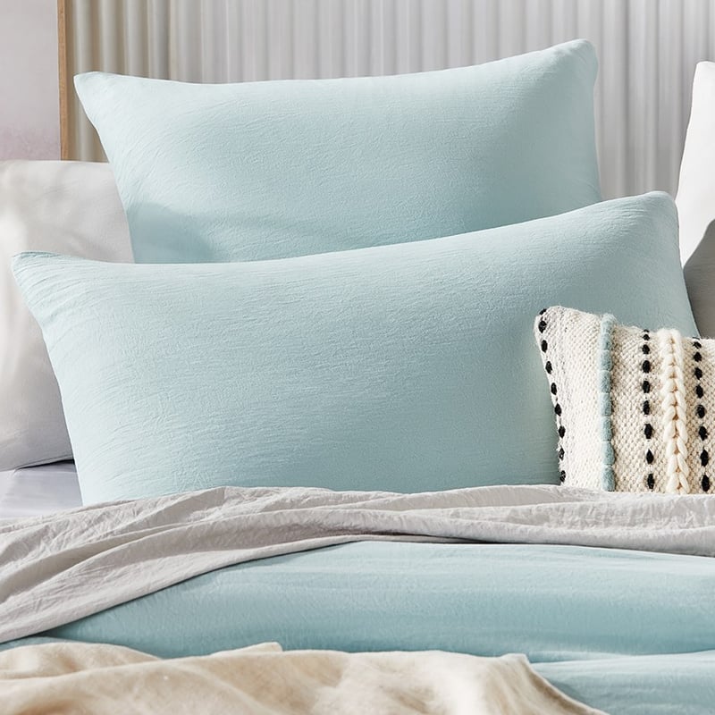 Microplush Sky Blue Quilt Cover Set