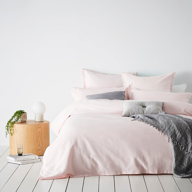 Riley Quilt Cover Set Pink