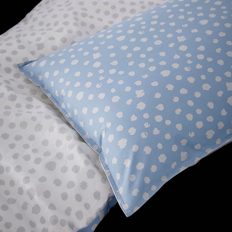 Polka Fleck Quilt Cover Set Blue