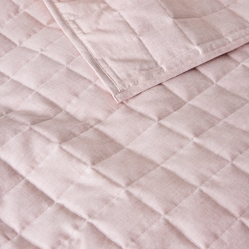 Austin Chambray Coverlet in Ash Rose