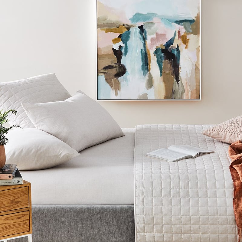 Austin Chambray Oatmeal Cotton Sheet Separates 