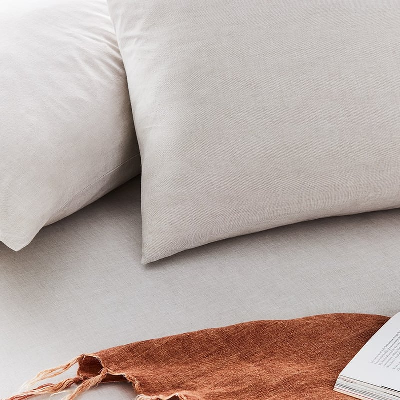 Austin Chambray Oatmeal Cotton Sheet Separates 