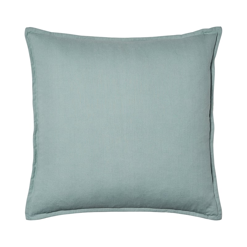 Washed Linen Cotton Cushion in Dusty Mint