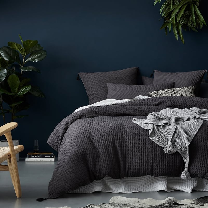 Pip Quilt Cover Set Grey