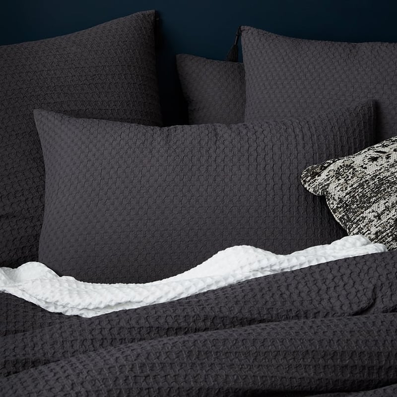 Pip Quilt Cover Set Grey