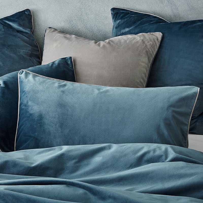 Zara Velvet Quilt Cover Set in Royal
