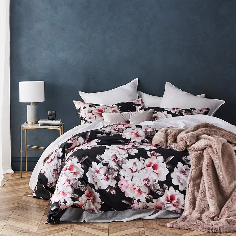 Rose Garden Quilt Cover Set in Deep Pink