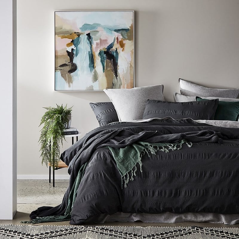 Rebekah Charcoal Quilt Cover Set