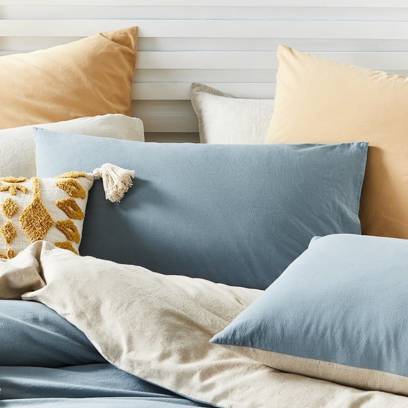 Olsen Linen Cotton Natural & Sage Pillowcase