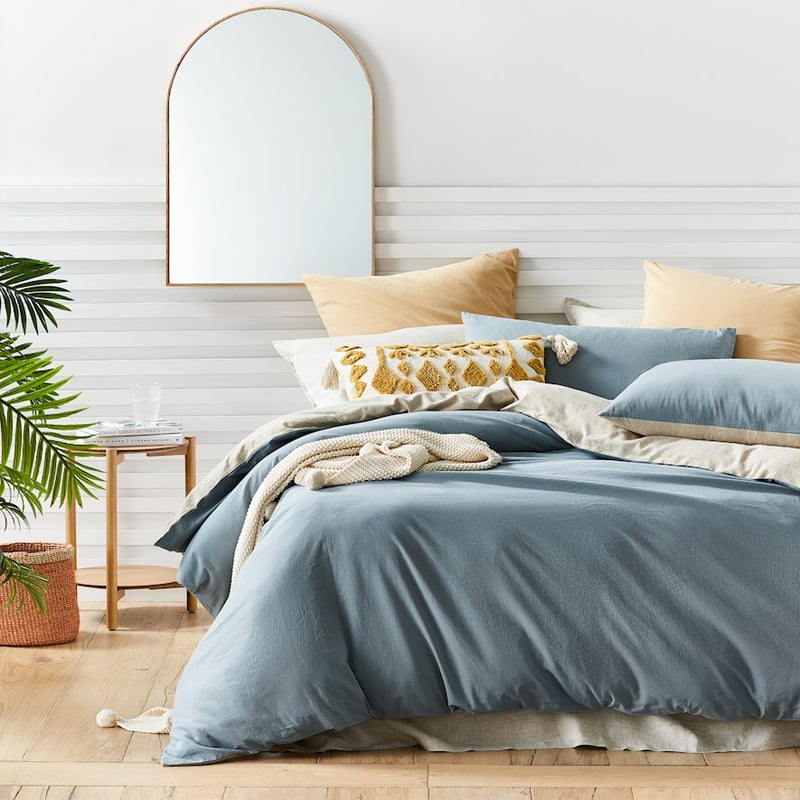 Olsen Linen Cotton Natural & Sage Pillowcase