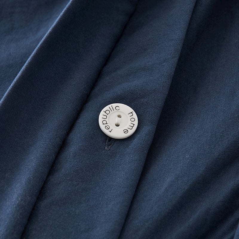 Lee Quilted Velvet Navy Quilt Cover Set