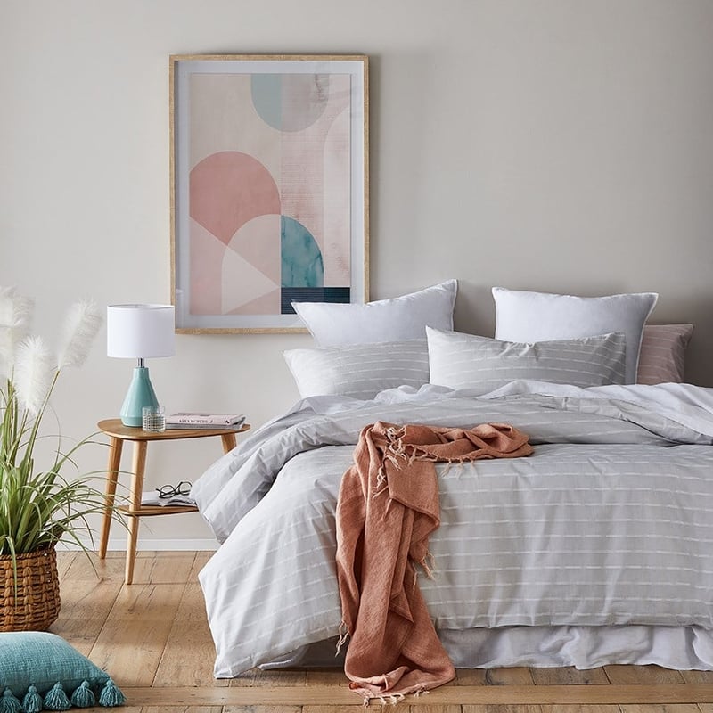 Shelby Silver Quilt Cover Set