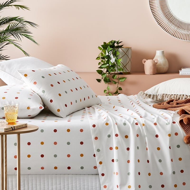 Perfect Cotton Percale Multi Spot Sheet Set