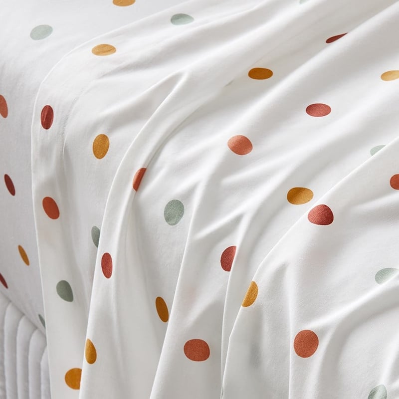 Perfect Cotton Percale Multi Spot Sheet Set