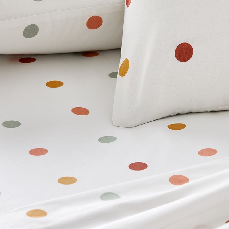 Perfect Cotton Percale Multi Spot Sheet Set