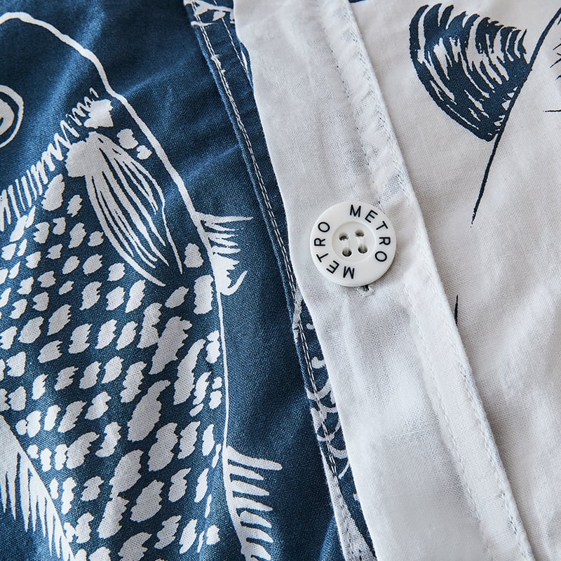 Something Fishy Navy Quilt Cover Set