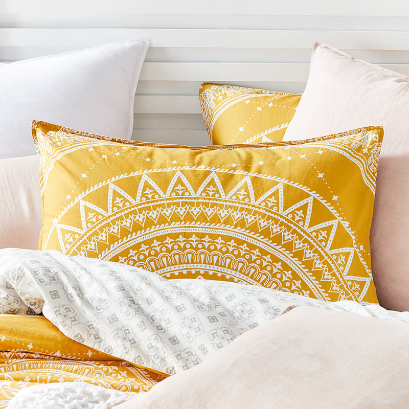 Mandala Mustard Quilt Cover Set