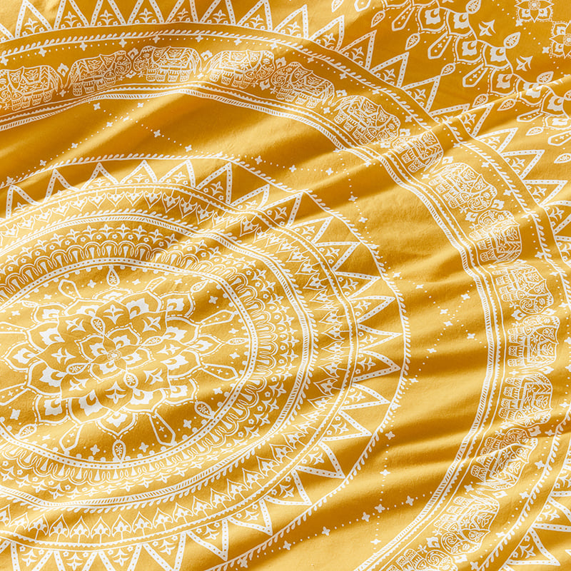 Mandala Mustard Quilt Cover Set