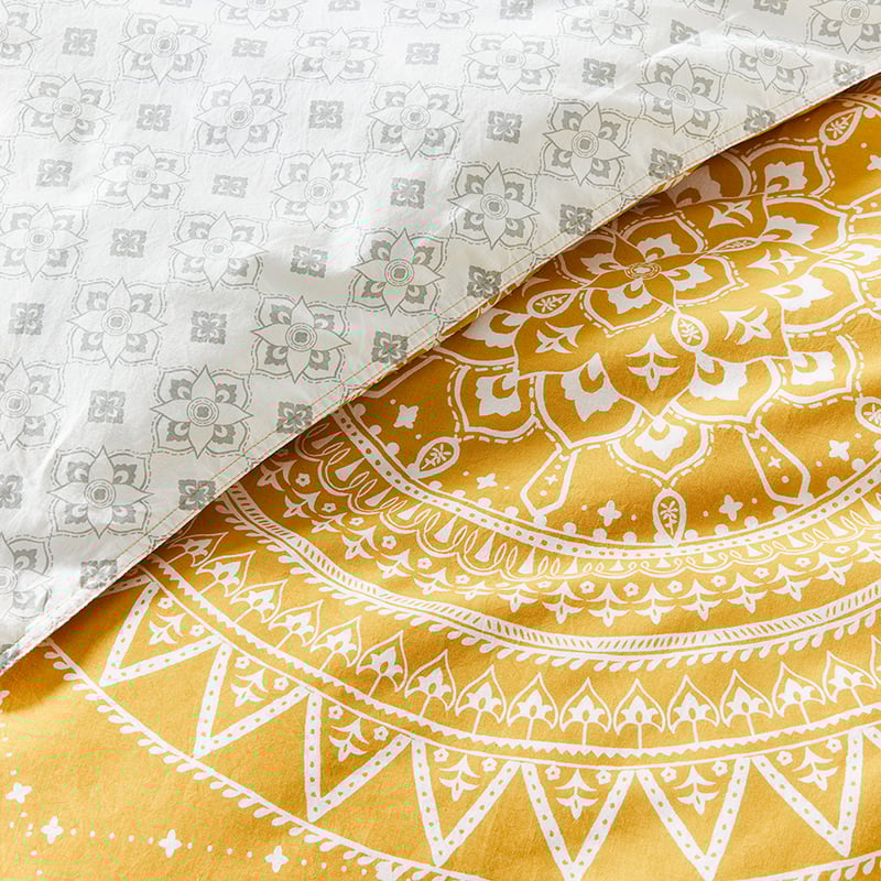Mandala Mustard Quilt Cover Set