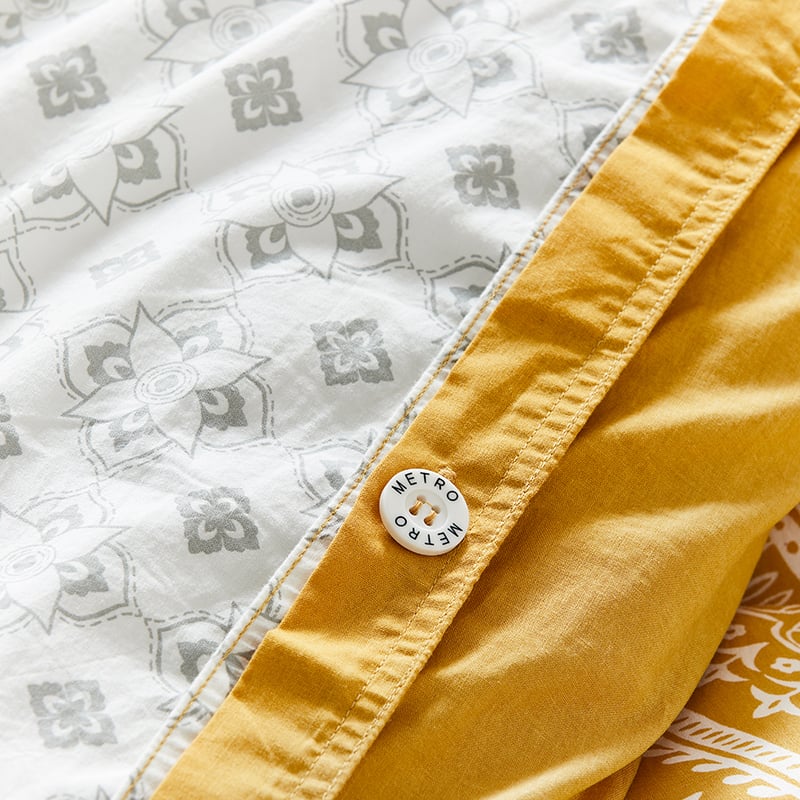 Mandala Mustard Quilt Cover Set