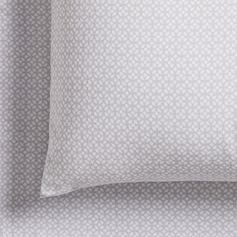 Printed Flannelette Silver Moroccan Sheet Set