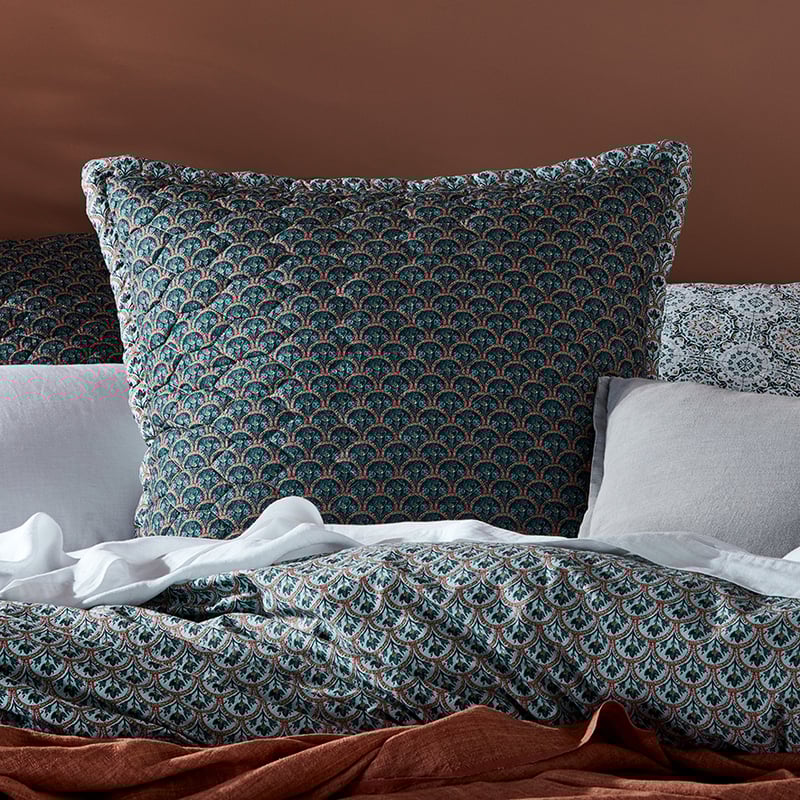 Canterbury Quilted Teal Pillowcase