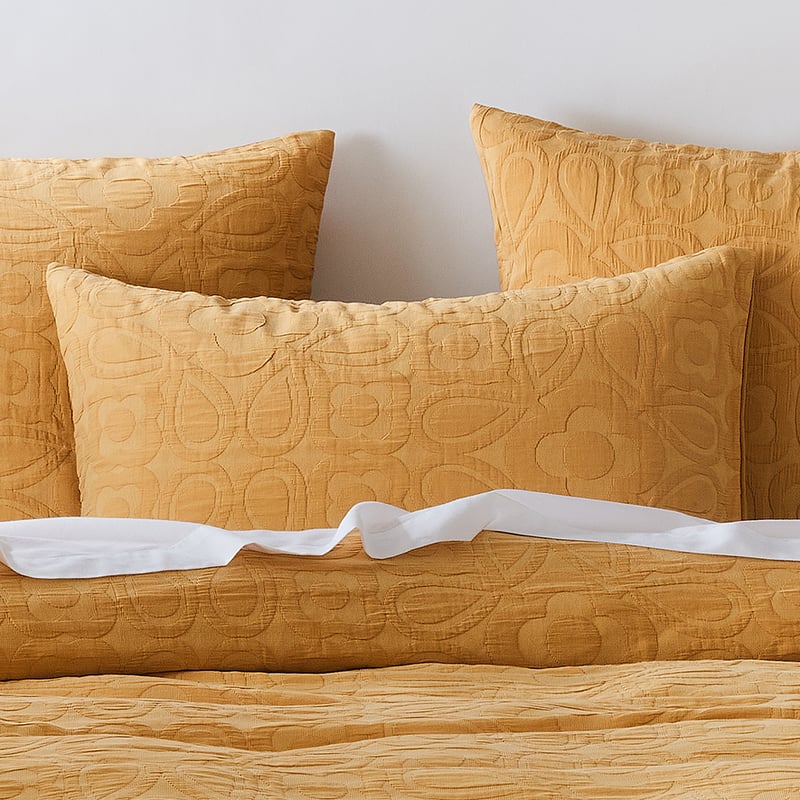 Josie Matelasse Mustard Pillowcase