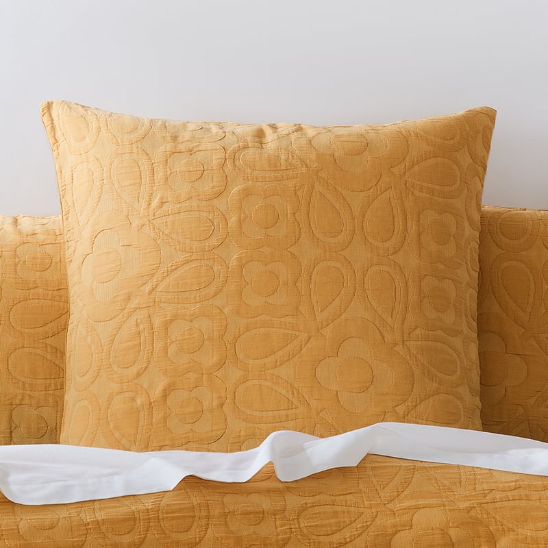Josie Matelasse Mustard Pillowcase